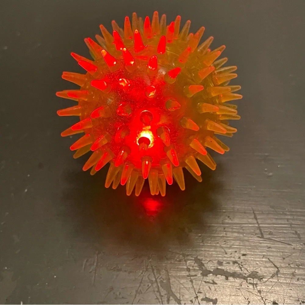 Yellow Spiky light up Ball